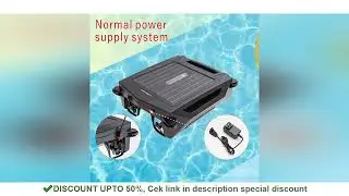 Pool Surface Skimmer Robot Cleaner, Solar Panel Cleaning Brush for Swimming Pools, 2500mAh Lithium