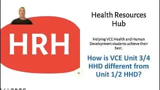 How is VCE Unit 3/4 Health and Human Development (HHD) different from Unit 1/2 HHD?