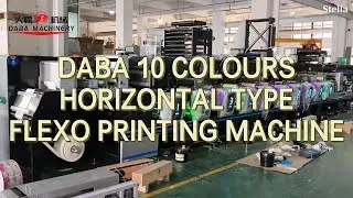 DABA 10 Color Unit/Horizontal Type Flexo Printing Machine #video #label #daba #adhesive #paper