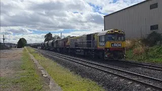 TasRail TR04 2011 #1XW Cement train transfer passing through Deloraine