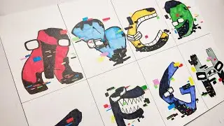 Drawing Alphabet Lore (A-H) in Pibby Corrupted Style / Drawing FNF Corrupted Alhpabet Lore Glitch