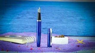 Sheaffer 300 Dolma Kalem M Uç Parlak Mavi Krom