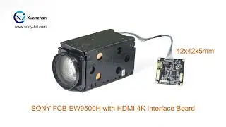 SONY Auto focus camera block FCB-EW9500H with HDMI 4K interface board