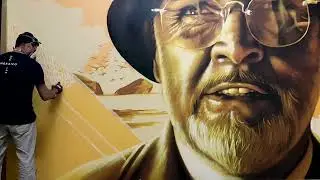 Tribute to Sean Conery Graffiti Mural Moxaico