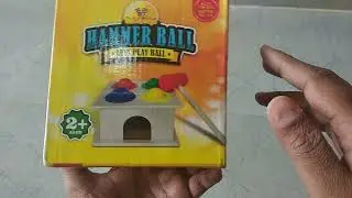 #16 Wooden Hammer Ball Knock Pounding Bench for Kids multi colour balls