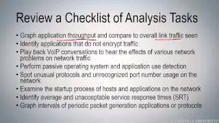 WCT01-S8: Review a Checklist of Analysis Tasks [WCT01: Network Analysis Overview Course]