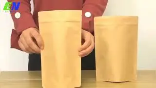 Biodegradable Kraft Paper Pouch Compostable stand up pouch