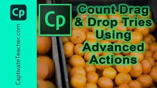 Adobe Captivate - Count Drag and Drop Tries Using Advanced Actions