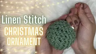 Linen Stitch Crochet Christmas Ornament Tutorial