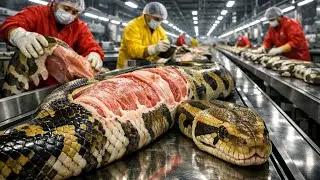The Real Python Farming Process for Meat and Skin 🐍 #python 