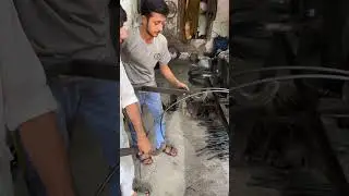 Double Strength Spring for Farm Machines Made on a Lathe by Skilled Young Artisans in Pakistan! 🌾⚙️