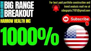 HARROW HEALTH INC BIG RANGE BREAKOUT | HROW STOCK NEWS