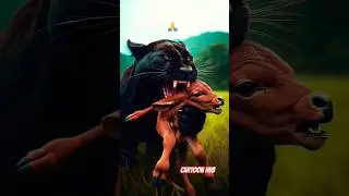 A cow mother fight with Black leopard for his baby ।#shorts #animals #trending