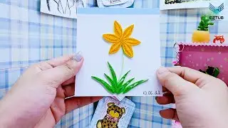 AWLN03 Industrious Quilling Yellow Daffodils DIY Handmade Tutorial / Ann Walker Linda Nelson