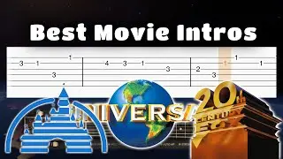 Best Movie Intros - EASY Guitar tutorial (TAB)