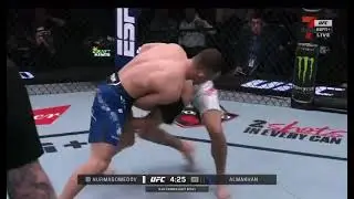 The only man to knock down Umar Nurmagomedov was UFC Debutant Bekzat Almakhan from Kazakhstan