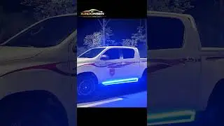 XRIDONSEN 70 inch  Blue Emergency Lights Strip Running Board Strobe Lights for Firefighters