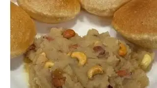 Aaj humne banaya Hai desi ghi ka halva aur Puri