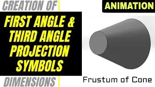 First Angle and Third Angle Projection Symbols | How symbols are Created ? | Engineering drawing