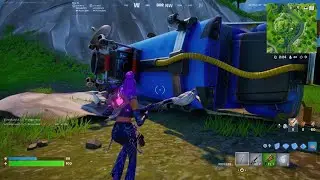 Crashed battle bus in og Fortnite