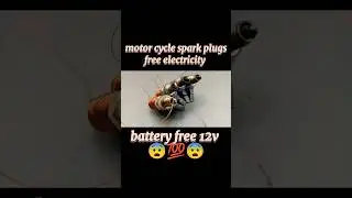 bike spark plugs infinite energy project #talha #diycrafts #creation #shorts