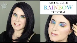 Урок по пастельной готической радужной макияжу Kat Von D для нависших век | Веганский макияж | PHYRRA