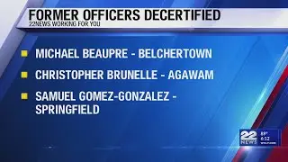 POST Commission de-certifies three western Mass. police officers