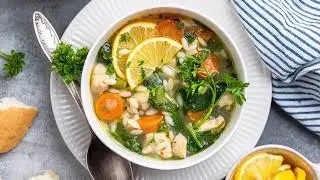Lemon Chicken Orzo Soup in Instant Pot