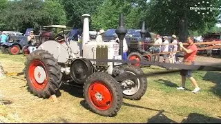 Dreschen und Mahlen mit dem Lanz Bulldog - threshing with historic tractor