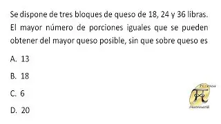Máximo común divisor 3 - Examen de Admisión Universidad Nacional de Colombia