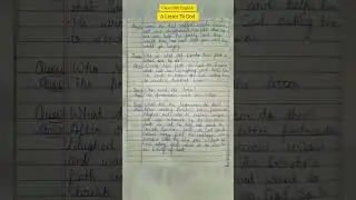 A letter to God Important Question for class 10th #alettertogod #prose #firstflight #english