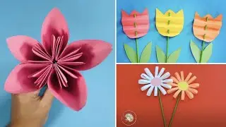 Mother's Day Flower Crafts for Kids | Easy Paper Flower Craft Ideas | Fun Paper Crafts for Kids
