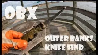 First Throw Knife Find! Magnet Fishing in Nags Head, Outer Banks NC | Pruyne Time Magnet Fishing