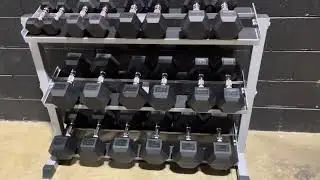 Rubber Hexagon Dumbbells 5-50LB Set