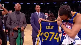 Steph Curry, Ray Allen & Reggie Miller Swap Jerseys after Record Breaking Night 🐐 🔥