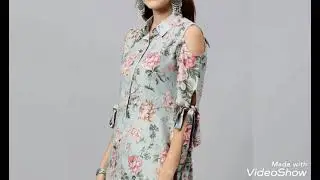2021 new collection of cold shoulder kurti tops