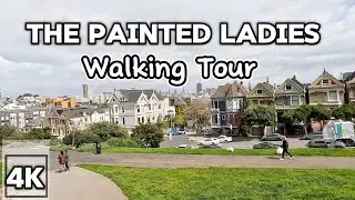 🇺🇸4K-THE PAINTED LADIES Walking Tour-Alamo Square SteinerSt ,San Francisco,California