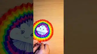 How to make a paper fan DIY Rainbow paperfanRainbow art and craft ideas