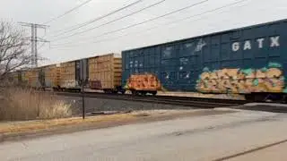 Canadian National mix freight train with CN 2941 & 2927