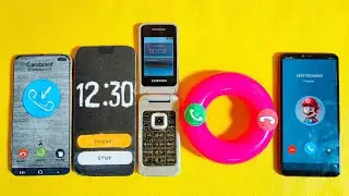 Samsung S10 whatsapp + iPhone 17 Alarm + Samsung Flip + Circle pink + OPPO A3s Bip incoming Call 