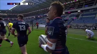 Eroni Sau gets Edinburgh's first Rainbow Cup try