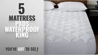 Top 10 Mattress Pads Waterproof King [2018]: Quilted Waterproof Mattress Pad Protector Cover (King)