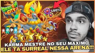 O DRAG&Atilde;O MAIS TEMIDO DESSA ARENA! KARMA MESTRE NO SEU AUGE DE PODER! - DRAGON CITY