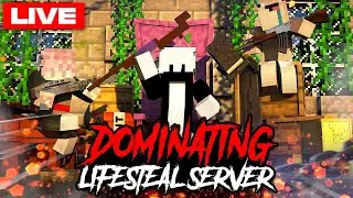 DOMINATING LIFESTEAL SERVER WITH FRIENDS|#shortstream #shorts #shortstreaming