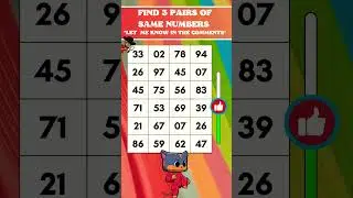 🔍 Hidden Numbers Quest: Can You Find the Matches? 🎯