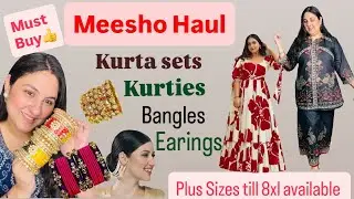 Meesho haul ||festive Special||kurties,Cordsets,Bangles,Earings||Plu sizes till9xl available||meesho