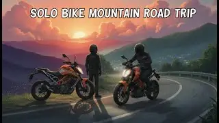 KTM Duke Mountain Ride 🌄 | Ghibli Style ASMR 🍃