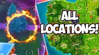 ALL FLAMING HOOPS LOCATION Fortnite Jump Through Flaming Hoops With a Shopping Cart or ATK Challenge