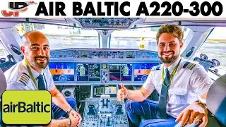 Shortest Airbus A220 route - 4 minutes at cruise level to Lithuania