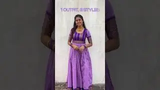 1 Outfit, 3 Looks💜💜 #tamil #outfit #traditional #saree #dhavani #lavender
